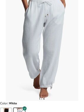 Lauren Ralph Lauren White Elastic Waist Pants